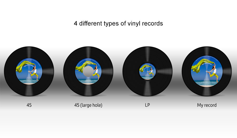 Vinyl Records with custom photo- Photoshop actions