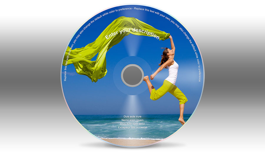 CD / DVD with custom photo - Photoshop actions