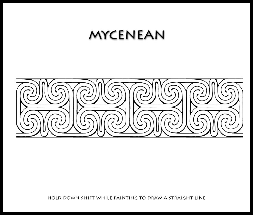Mycenean pattern - preclassic Greece Photoshop brushes