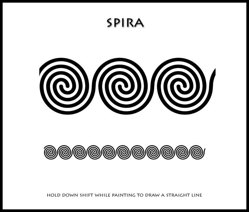 Spiral pattern - preclassic Greece Photoshop brushes