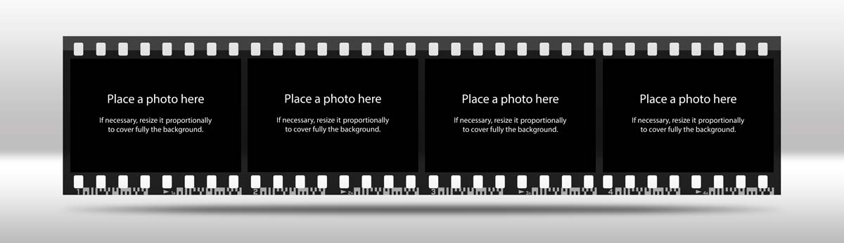 horizontal filmstrip 4 photos