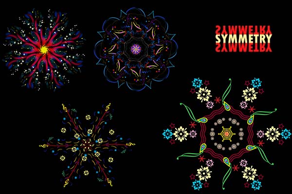 Symmetry free Photoshop actions