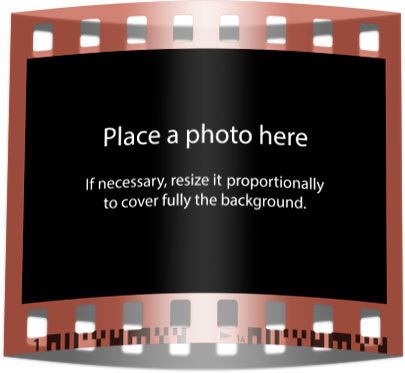 Concave filmstrip with 1 photo - style i