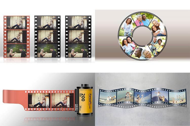 Filmstrips Photoshop actions