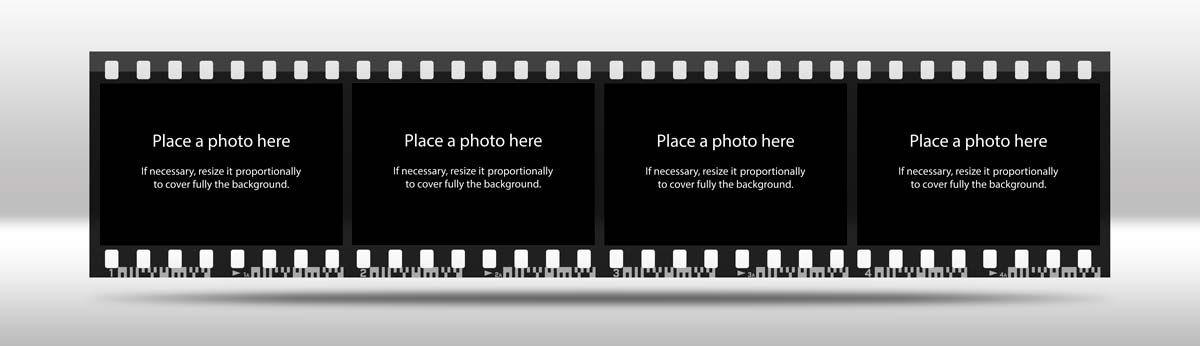 horizontal filmstrip 4 photos