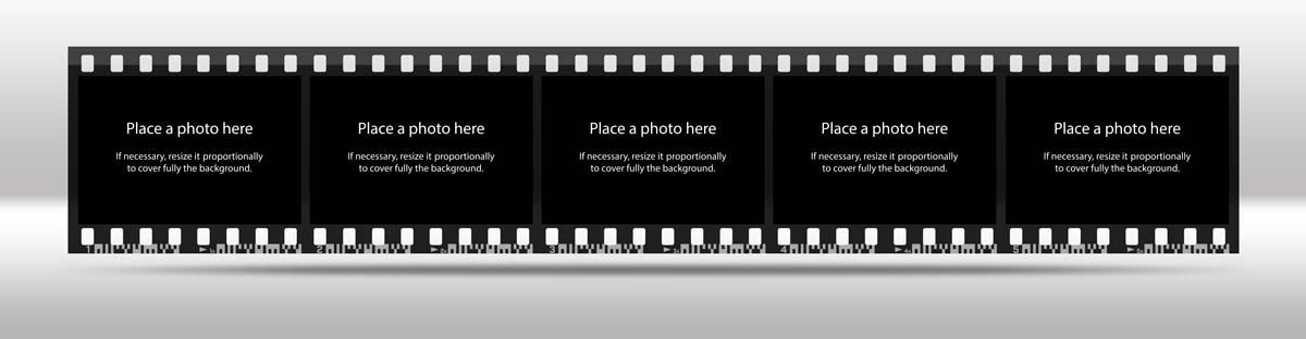horizontal filmstrip 5 photos