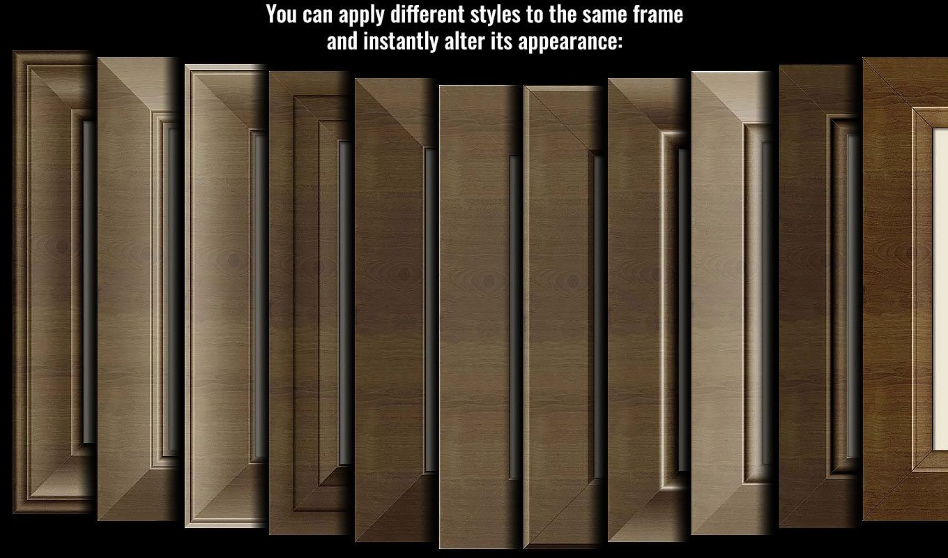different styles change the frame appearance