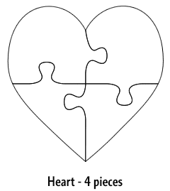 Heart - 4 pieces