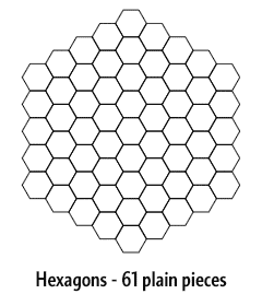 Hexagons - 61 plain pieces