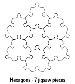 Hexagons - 7 jigsaw pieces