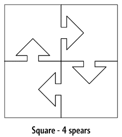 Square - 4 spears
