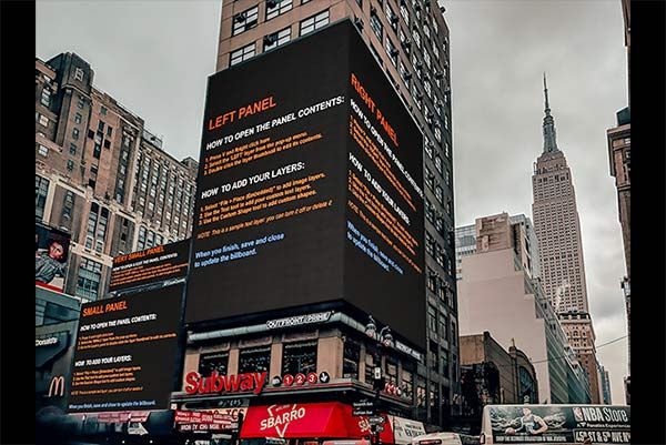 How to use the Billboards corner Photoshop template