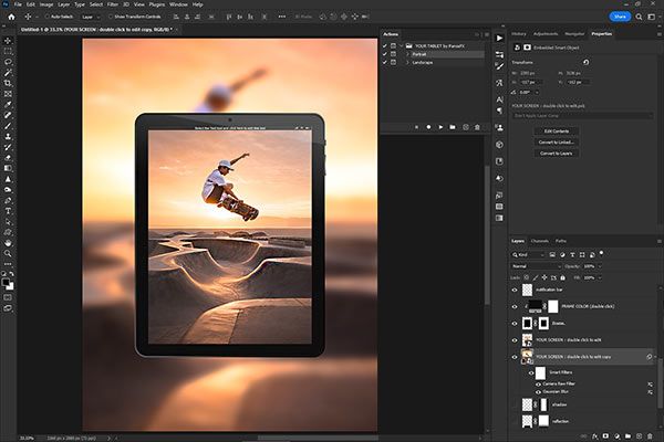 Use the Tablet actions creatively