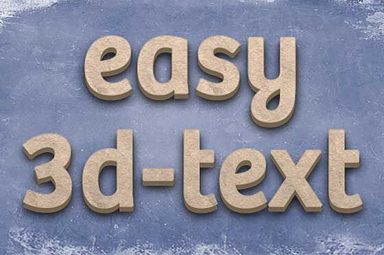 easy 3d text in Photoshop CC
