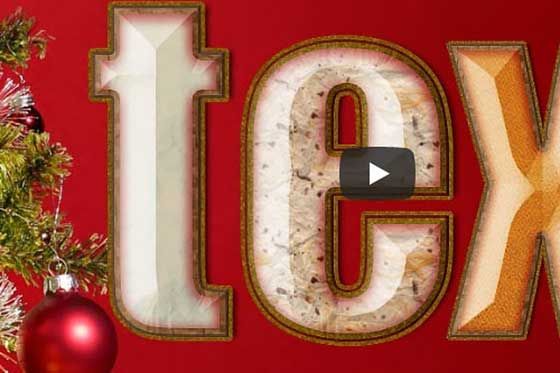 Festive text effects for Photoshop CC