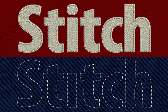 Convert Photoshop text & shapes to stitched graphics