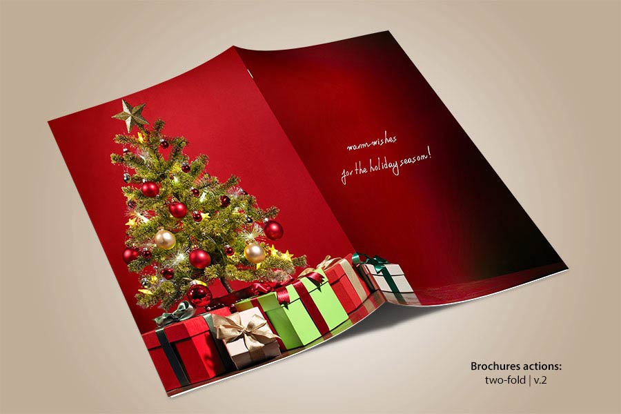 Two-fold brochure Photoshop action