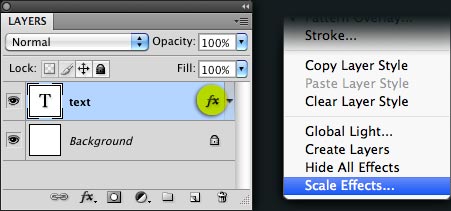 Adjust styles resolution in Photoshop, step 2