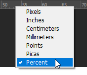 Photoshop ruler units