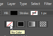 set stroke to "no color"